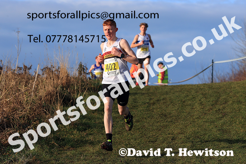 Mens under-17s 2024 NECAA Cross Country Champs., Temple Park, South Shields. Photo: David T. Hewitson/Sports for All Pics